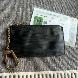 Louis Vuitton Black Epi Key Cles